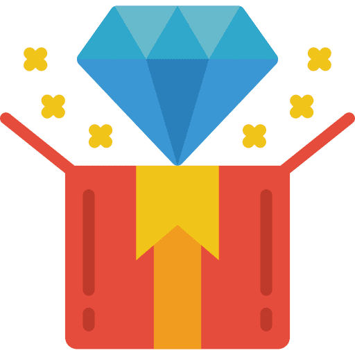 Present birthday and party gem jewel icon