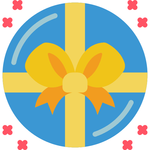 Present box surprise circle icon