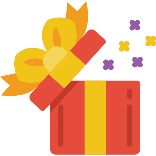 Present opened present surprise icon