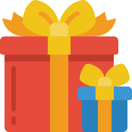 Presents box celebration birthday and party icon