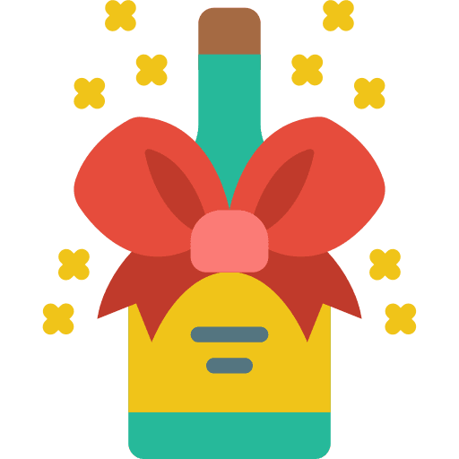 Bottle birthday and party bottle surprise icon