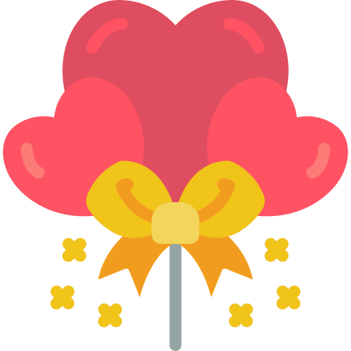 Heart birthday and party surprise party icon