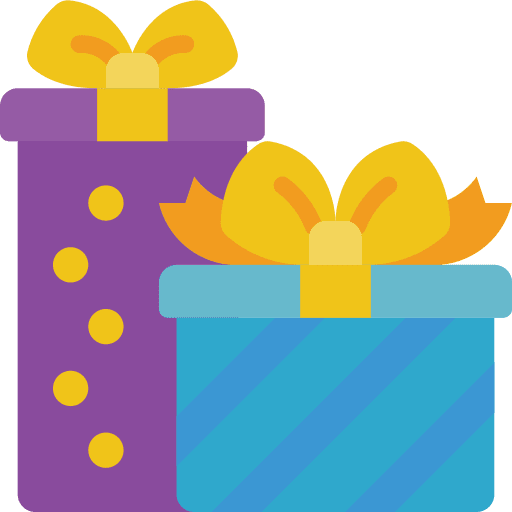 Presents gift birthday and party celebration icon