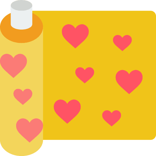 Paper birthday and party birthday hearts icon