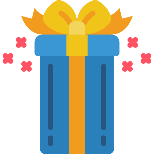 Present box birthday and party gift icon
