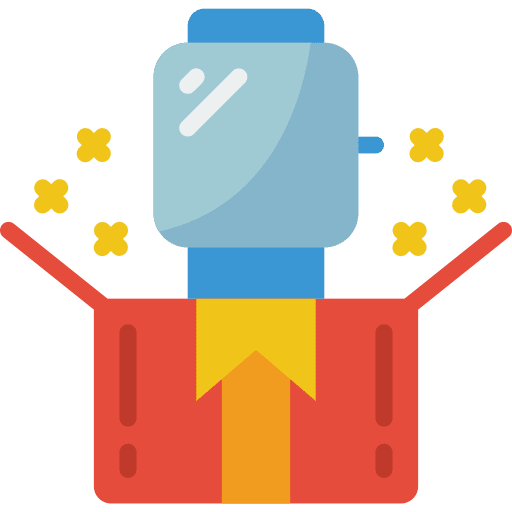 Present open birthday and party present icon