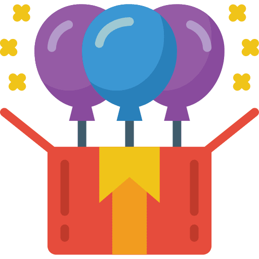 Present present surprise open icon