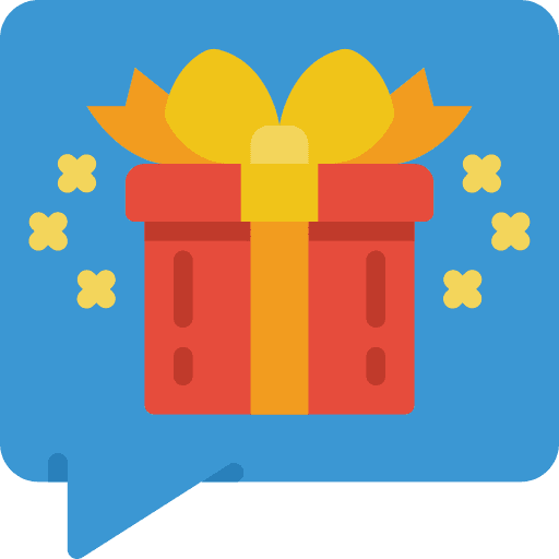 Speech bubble chat present talk icon