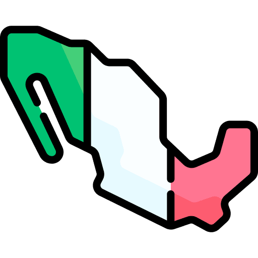 Mexico maps and location location america icon
