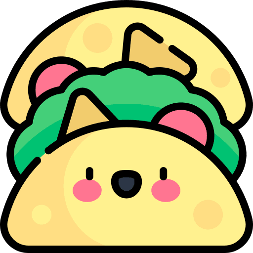 Tacos food and restaurant mexican taco icon