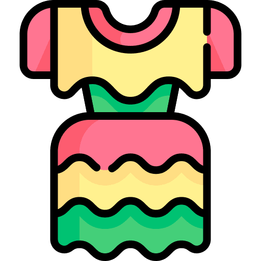 Dress woman mexican traditional icon