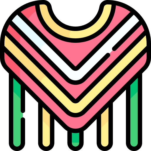 Poncho western clothes poncho icon