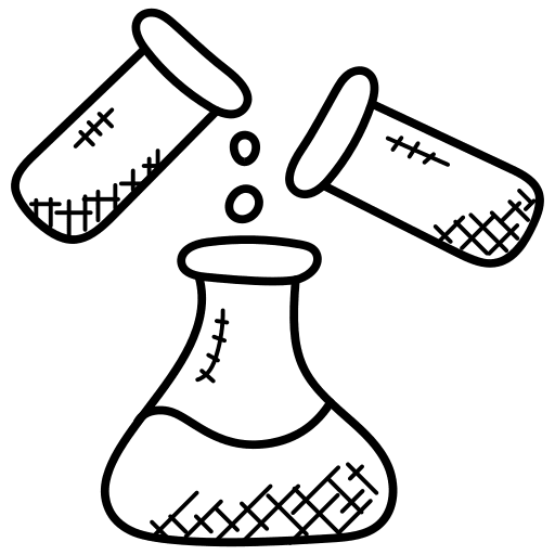 Experiments test tube flasks electronics icon