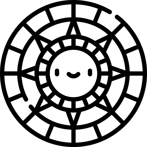 Maya calendar ancient solar sun icon