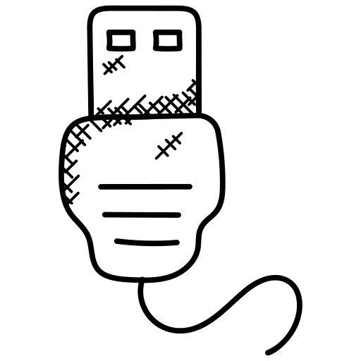 Usb connector usb plug computer and media icon