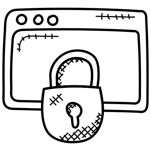 Data security electronics browser web security icon