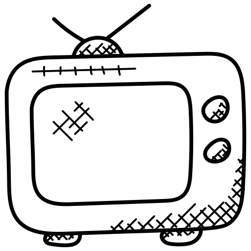 Television tu tv transport antique icon