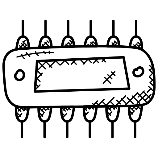 Circuit integrated engineer robot icon