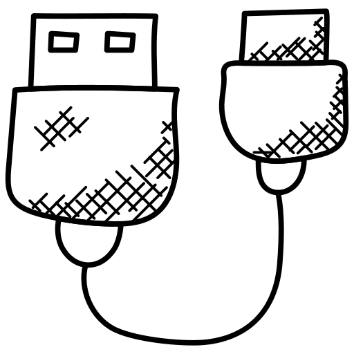 Usb cable usb connection port icon