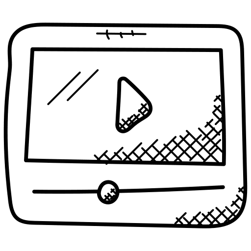 Video player play button interface electronics icon