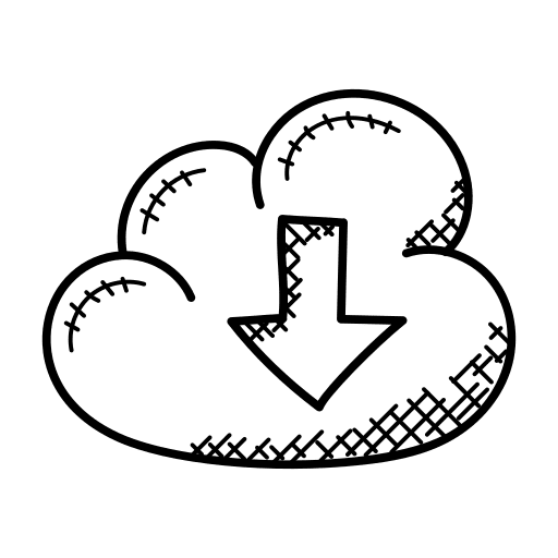 Cloud download storage interface download icon