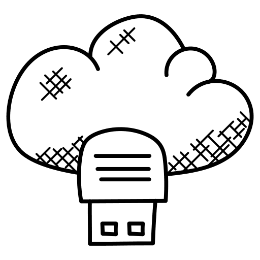 Cloud storage data storage multimedia electronics icon