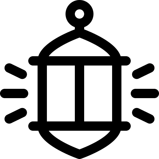 Lantern vintage style old fashioned light icon