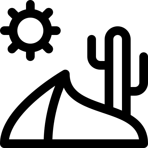 Desert desert nature landscape icon