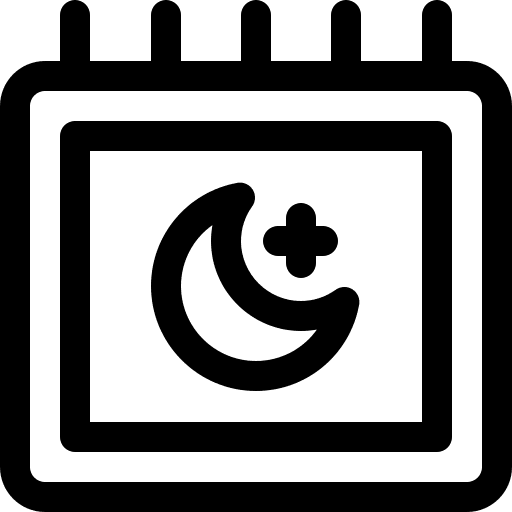 Ramadan religion cultures calendar icon