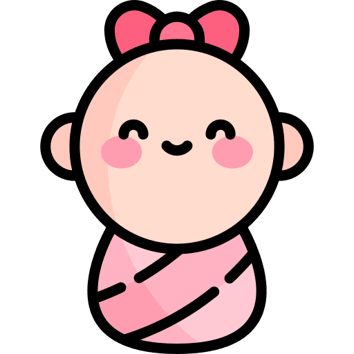 Baby girl people infant pacifier icon