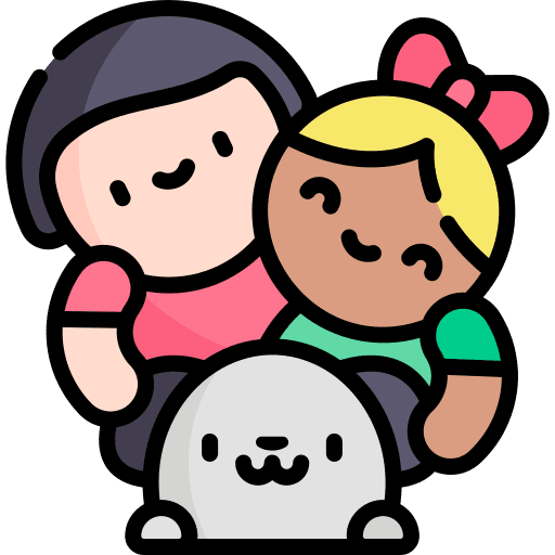 Family dog woman family icon