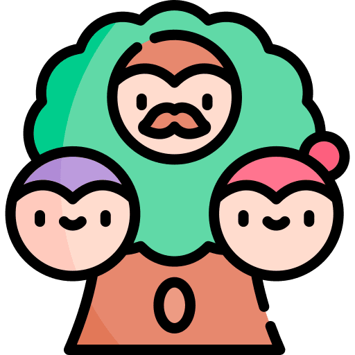 Family tree dna genealogy people icon