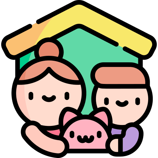 Home people family cat icon