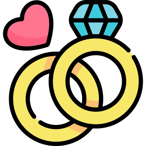 Marriage people fiance wedding rings icon