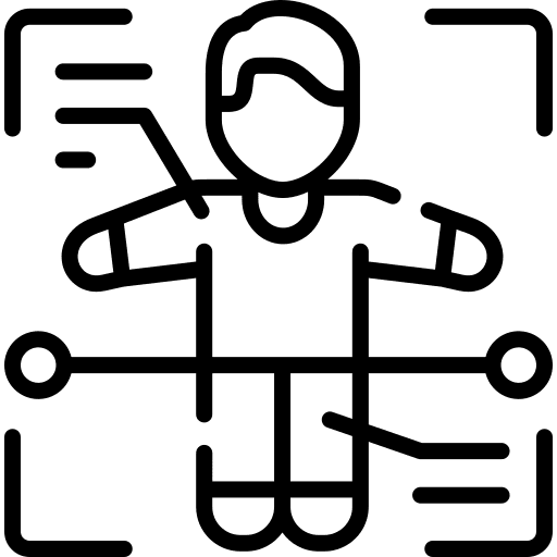 Body scan person identification detection icon