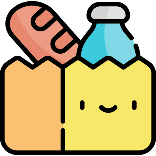 Shopping bag donation food and restaurant supermarket icon