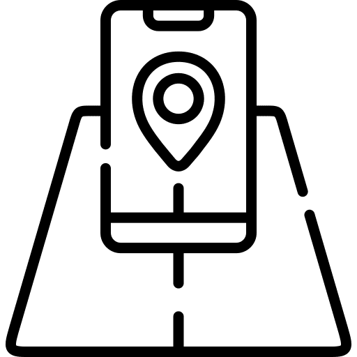 Ar road smartphone location icon