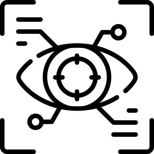 Eye scan eye scan biometric recognition data icon