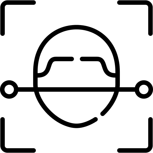 Face scan facial recognition face scan face id icon