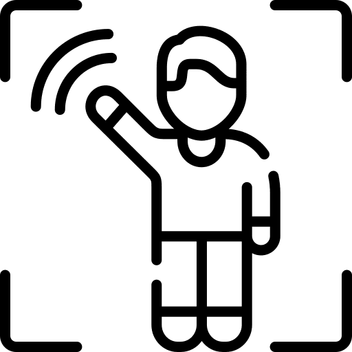 Motion sensor people sensor move icon