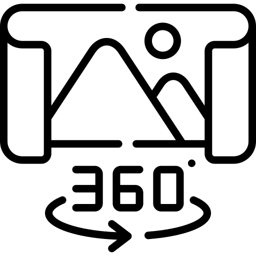 Panorama panoramic view panorama virtual reality icon