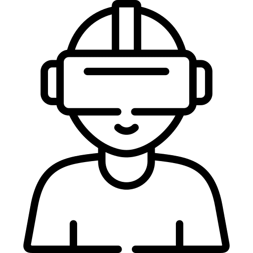 Virtual reality vr goggles gaming goggles icon