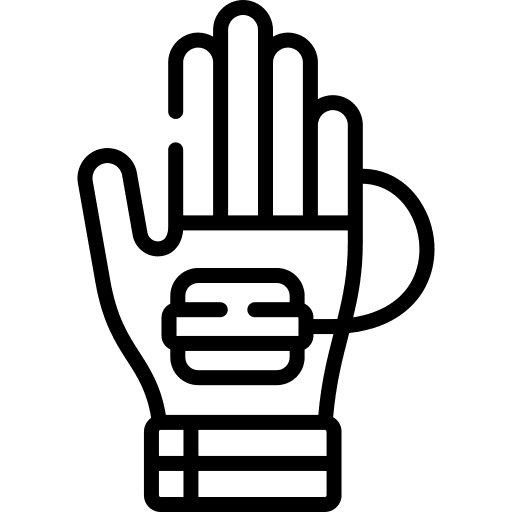 Gloves augmented reality simulator gloves icon