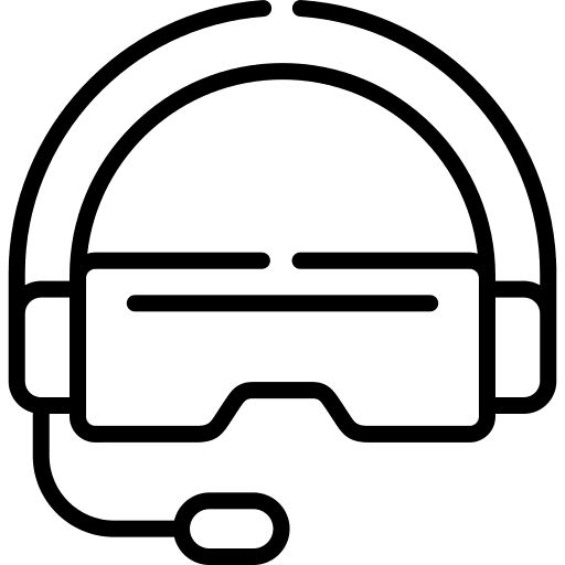 Headphones virtual reality headphones front view icon