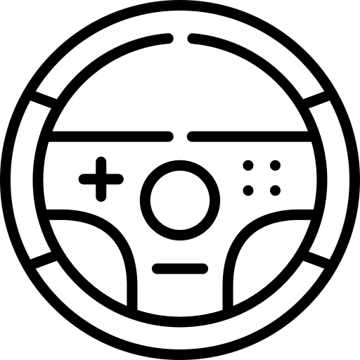 Steering wheel transportation drive electronics icon