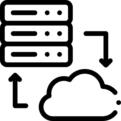 Back up back up cloud network icon