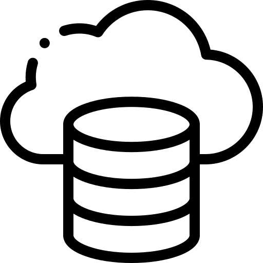 Big data ui data storage database icon