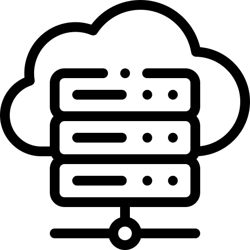 Cloud server ui internet cloud server icon