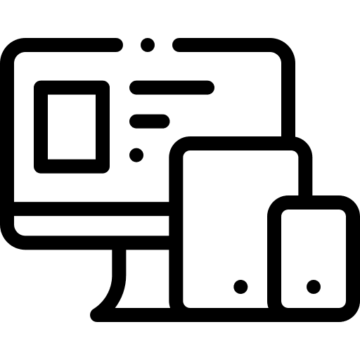 Responsive design mobile phone devices tablet icon