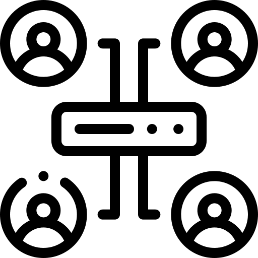 Users storage seo and web customer base icon